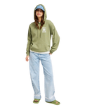 Surf Stoked Hoodie in Oil Green