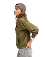 The Roxy Womens Surfing By Daylight Zip Hoodie in Winter Moss