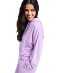 The Roxy Womens Surfing By Daylight Hoodie in Crocus Petal