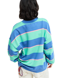 Strictly Stripes Oversized Sweatshirt in Katydid Stripy Soul