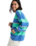 Strictly Stripes Oversized Sweatshirt in Katydid Stripy Soul