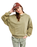 The Roxy Womens Power Of Nature Hoodie in Oil Green