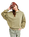 The Roxy Womens Power Of Nature Hoodie in Oil Green