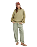 The Roxy Womens Power Of Nature Hoodie in Oil Green