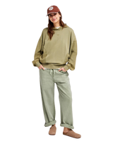 The Roxy Womens Power Of Nature Hoodie in Oil Green