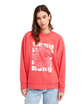 The Roxy Womens Lineup Sweatshirt in Hibiscus