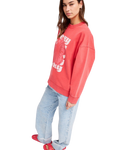 The Roxy Womens Lineup Sweatshirt in Hibiscus