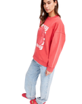 The Roxy Womens Lineup Sweatshirt in Hibiscus