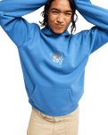 The Roxy Womens Surf Stoked Hoodie in Dutch Blue