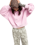 The Roxy Womens Solar Rush Sweatshirt in Pink Lavender