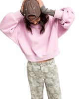 The Roxy Womens Solar Rush Sweatshirt in Pink Lavender