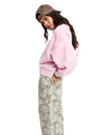 The Roxy Womens Solar Rush Sweatshirt in Pink Lavender