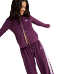 The Roxy Womens Beachy Keen Zip Hoodie in Blackberry Wine