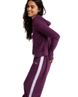 The Roxy Womens Beachy Keen Zip Hoodie in Blackberry Wine