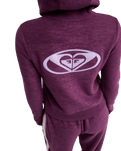 The Roxy Womens Beachy Keen Zip Hoodie in Blackberry Wine
