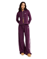 The Roxy Womens Beachy Keen Zip Hoodie in Blackberry Wine