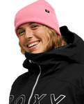 The Roxy Womens Tropical Snow Beanie in Pink Carnation