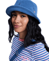 Feeling Embroidered Bucket Hat in Dutch Blue