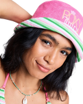 Roxy x Juicy Couture Reversible Bucket Hat in Azalea Pink