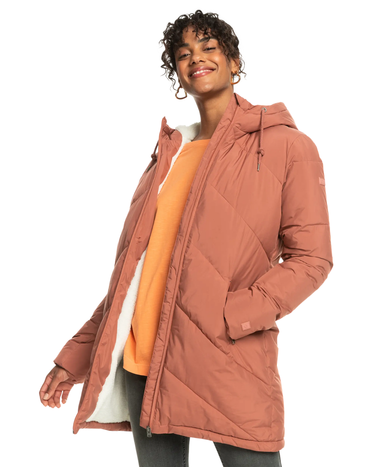 The Roxy Womens Better Weather Jacket in Cedar Wood