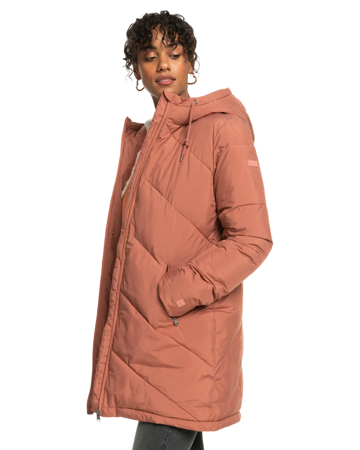 The Roxy Womens Better Weather Jacket in Cedar Wood