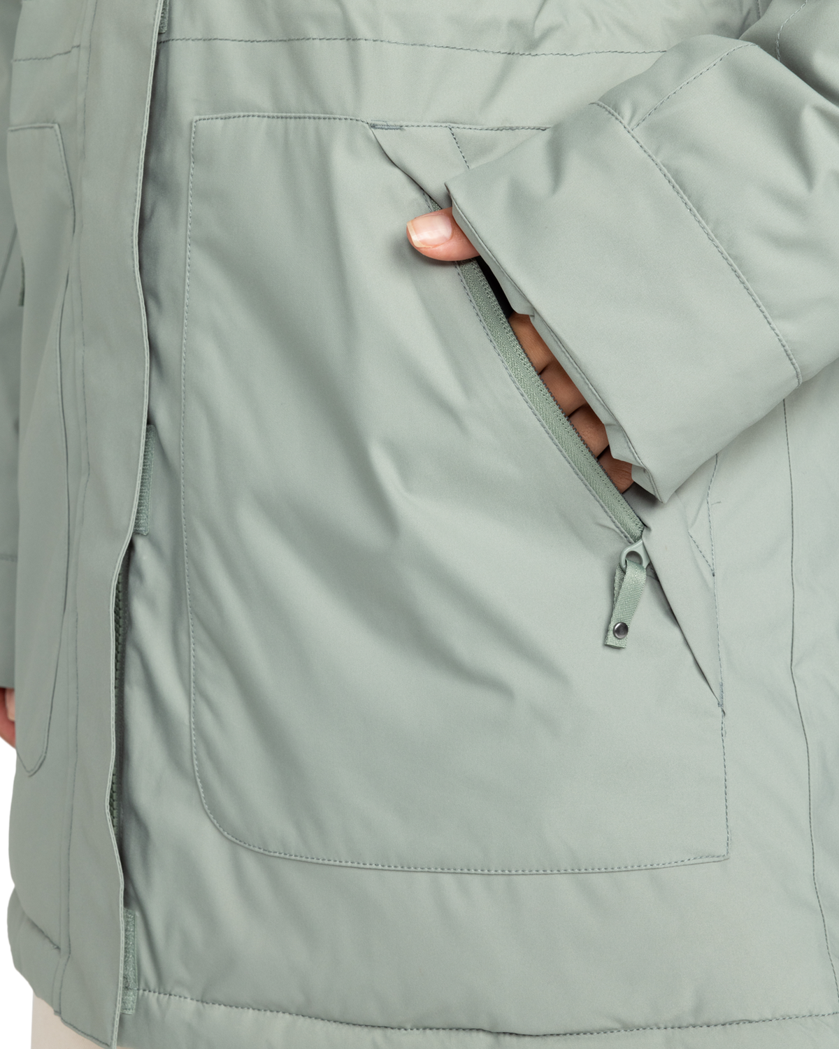 The Roxy Womens Serena Parka Jacket in Lily Pad