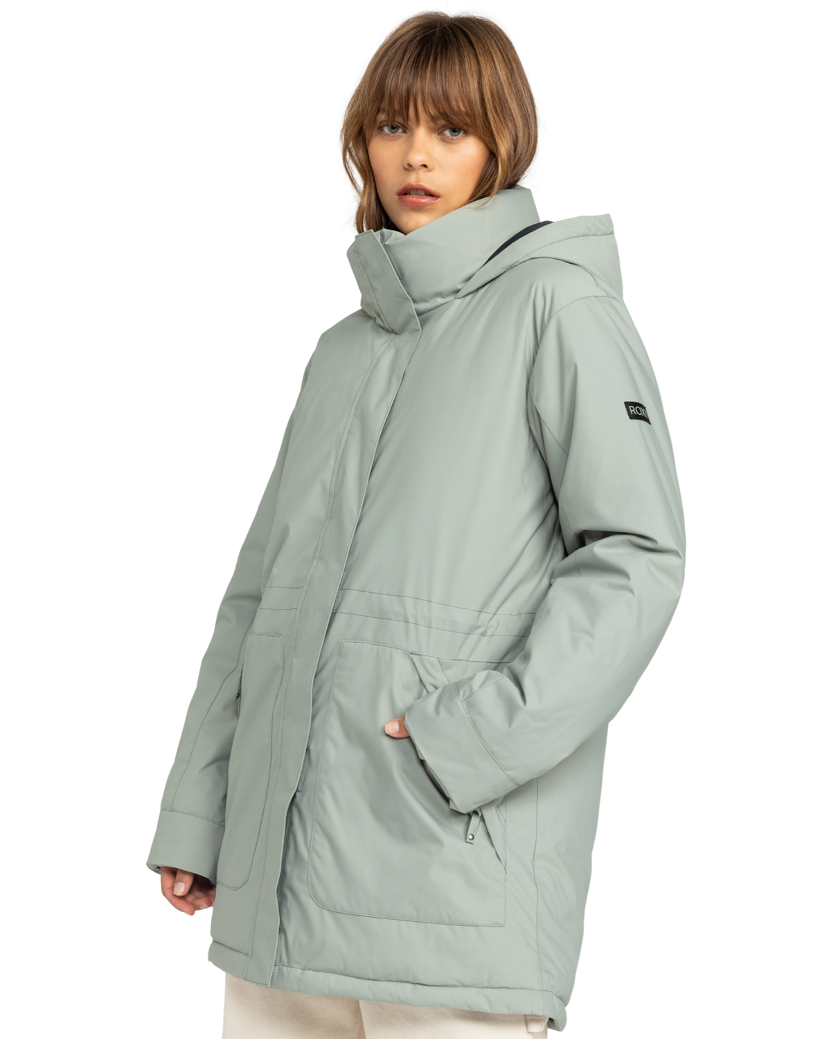The Roxy Womens Serena Parka Jacket in Lily Pad