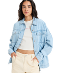 The Roxy Womens The Ocean Is Calling Jacket in Light Blue