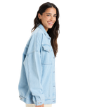 The Roxy Womens The Ocean Is Calling Jacket in Light Blue