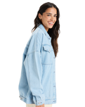 The Roxy Womens The Ocean Is Calling Jacket in Light Blue