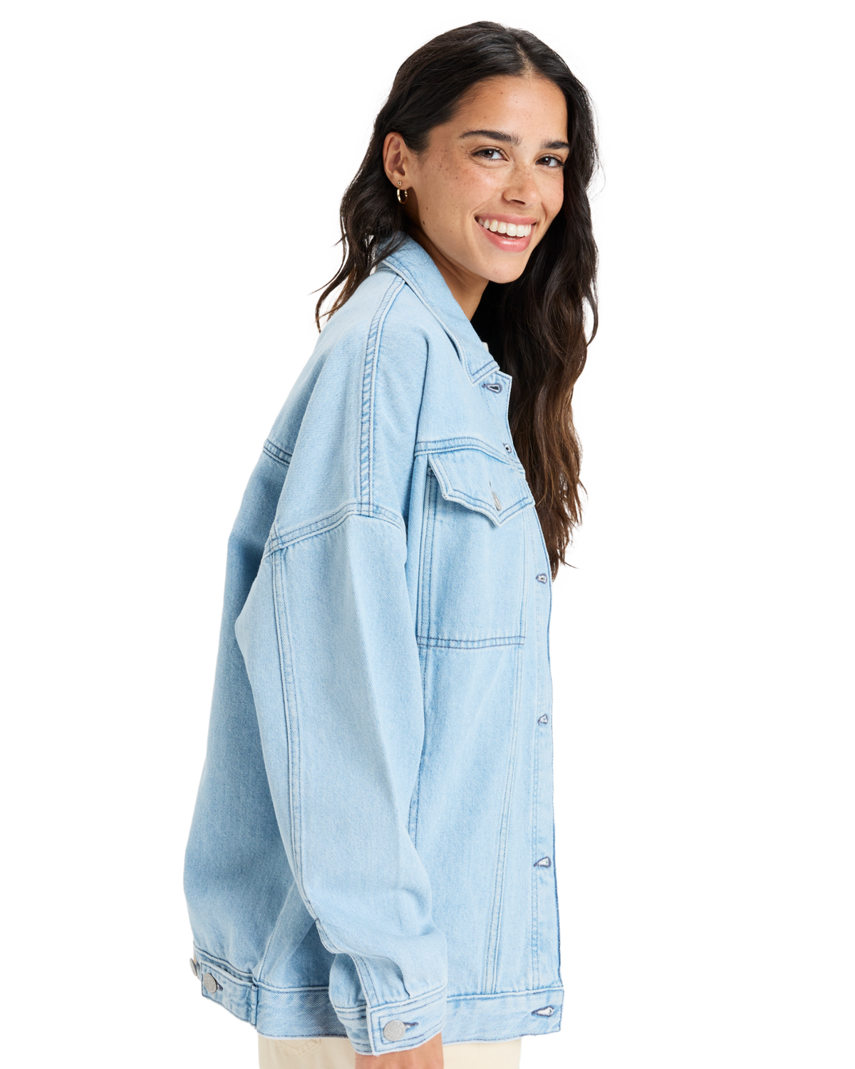 The Roxy Womens The Ocean Is Calling Jacket in Light Blue