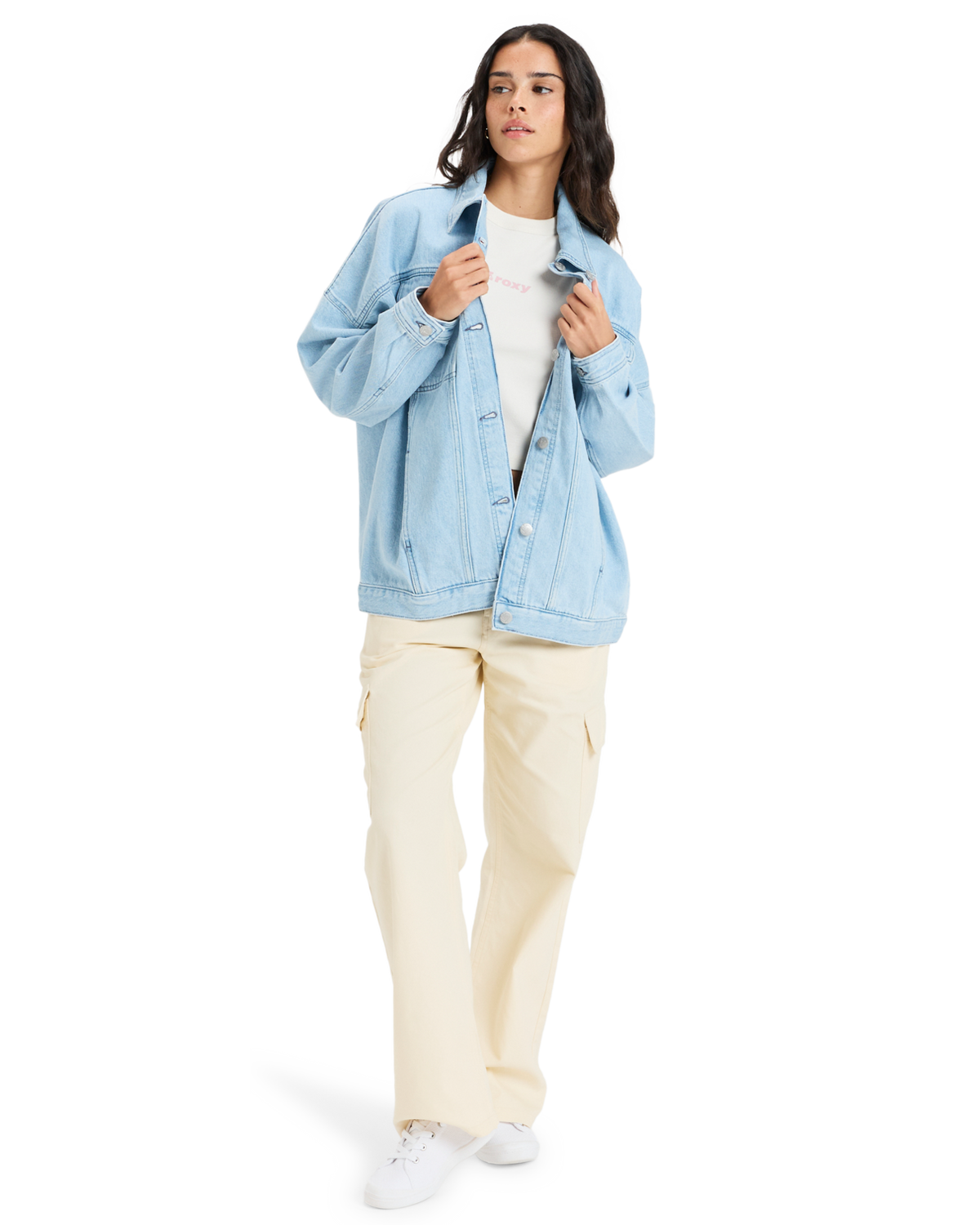 The Roxy Womens The Ocean Is Calling Jacket in Light Blue