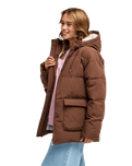 The Roxy Womens Seaside Memories Jacket in Chestut