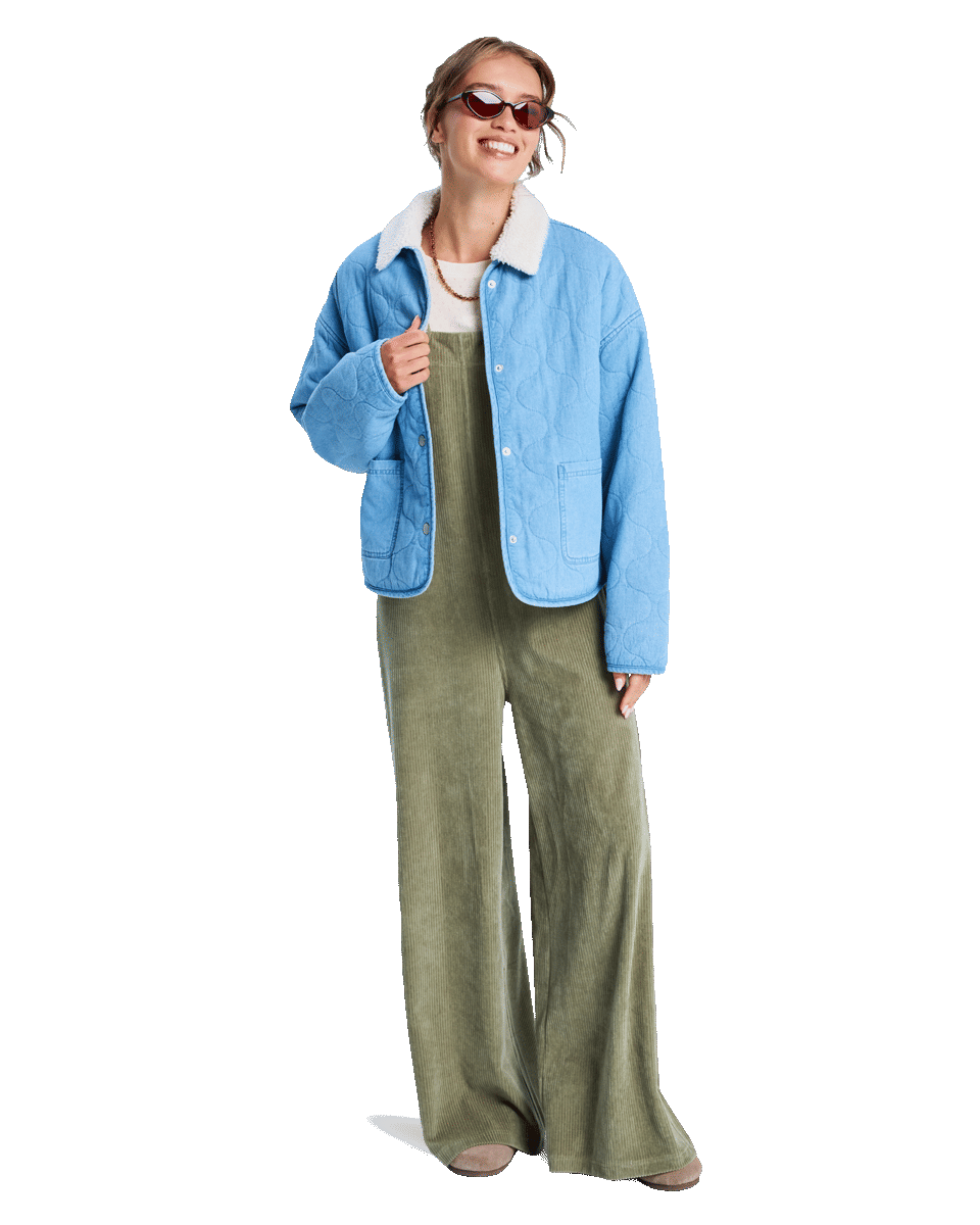 The Roxy Womens Not So Basic Jacket in Beau Blue
