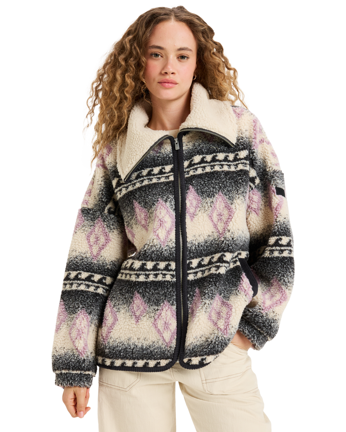 The Roxy Womens Feels Like Winter Jacket in Parchment Feel Like Winter