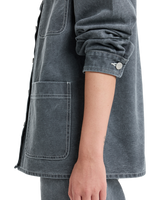 The Roxy Womens Chloe Kim Pop Stitch Shacket in True Black