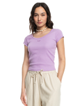 The Roxy Womens Time For T-Shirt T-Shirt in Crocus Petal