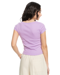The Roxy Womens Time For T-Shirt T-Shirt in Crocus Petal