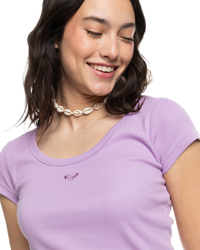 The Roxy Womens Time For T-Shirt T-Shirt in Crocus Petal