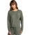 The Roxy Womens Saturdaze Cosy Long Sleeve T-Shirt in Agave Green