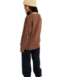 The Roxy Womens Eastside Midweight Sweatshirt in Chestnut