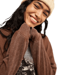 The Roxy Womens Eastside Midweight Sweatshirt in Chestnut