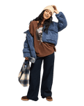 The Roxy Womens Eastside Midweight Sweatshirt in Chestnut