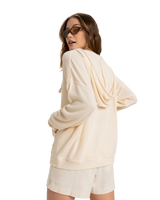 The Roxy Womens Ocean Drive Hoodie in Parchment