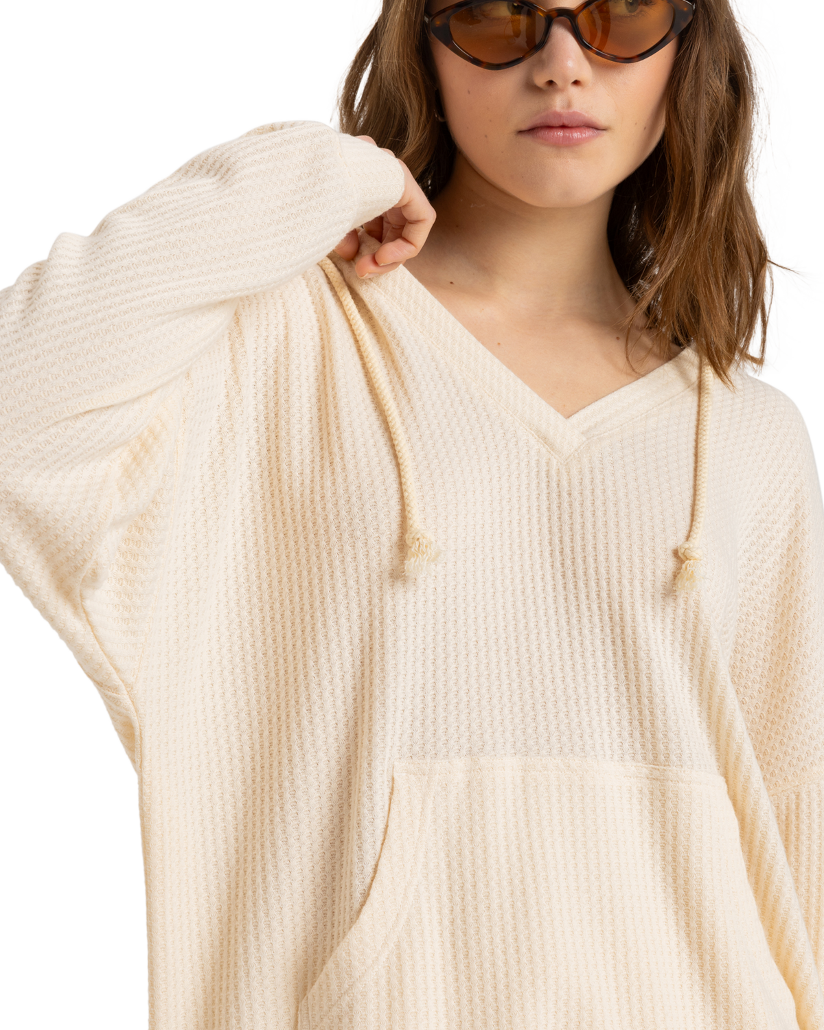 The Roxy Womens Ocean Drive Hoodie in Parchment