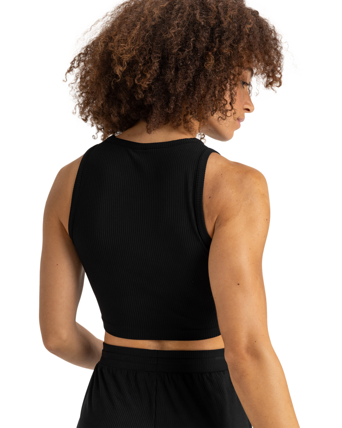 The Roxy Womens Rise & Vibe Crop Top in Anthracite