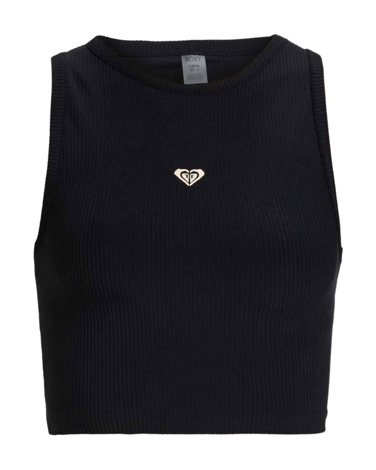 The Roxy Womens Rise & Vibe Crop Top in Anthracite