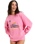 The Roxy Womens Eastside Midweight Top in Pink Cosmos