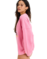 The Roxy Womens Eastside Midweight Top in Pink Cosmos