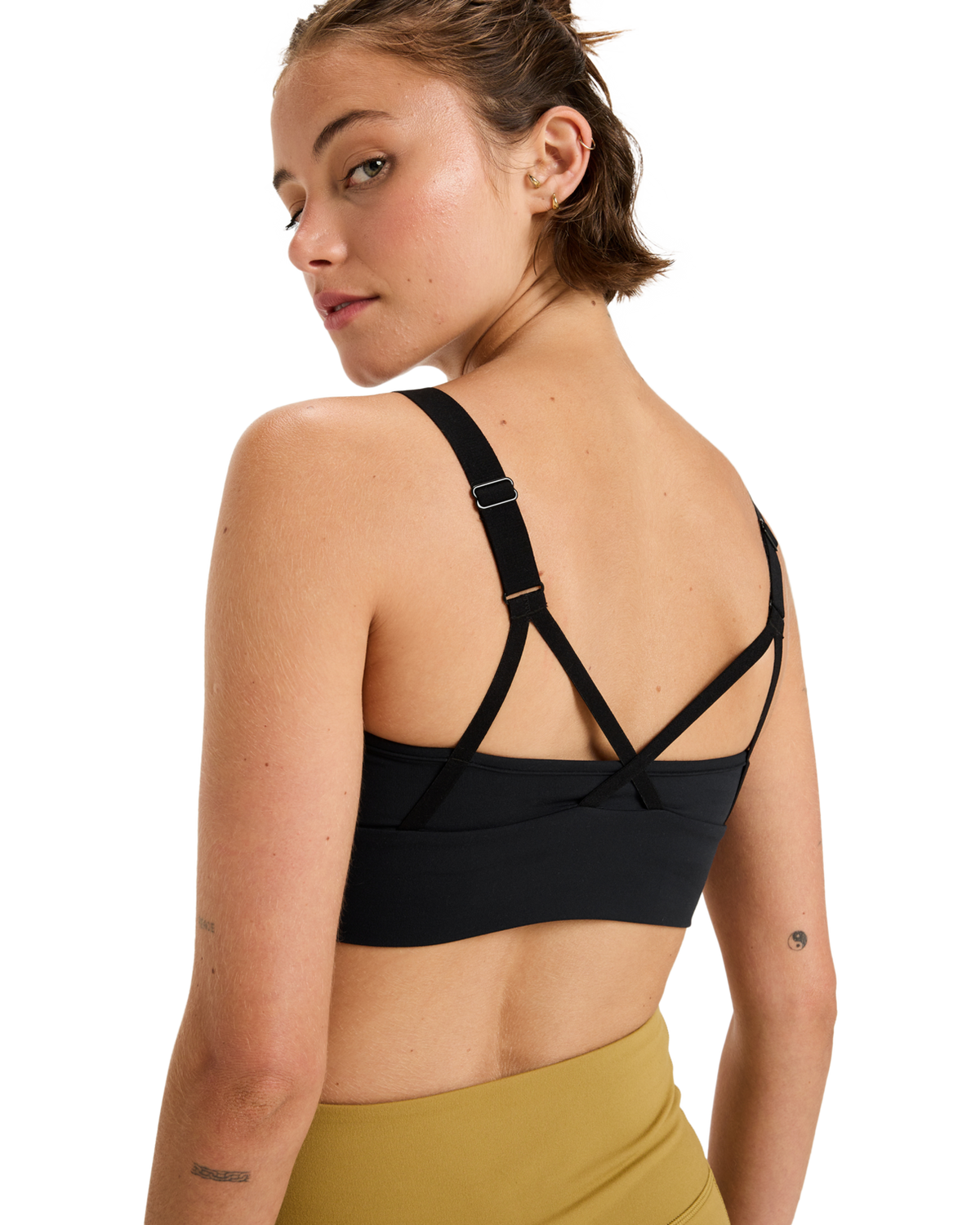The Roxy Womens Heart Into It Attitude Sports Bra in Anthracite